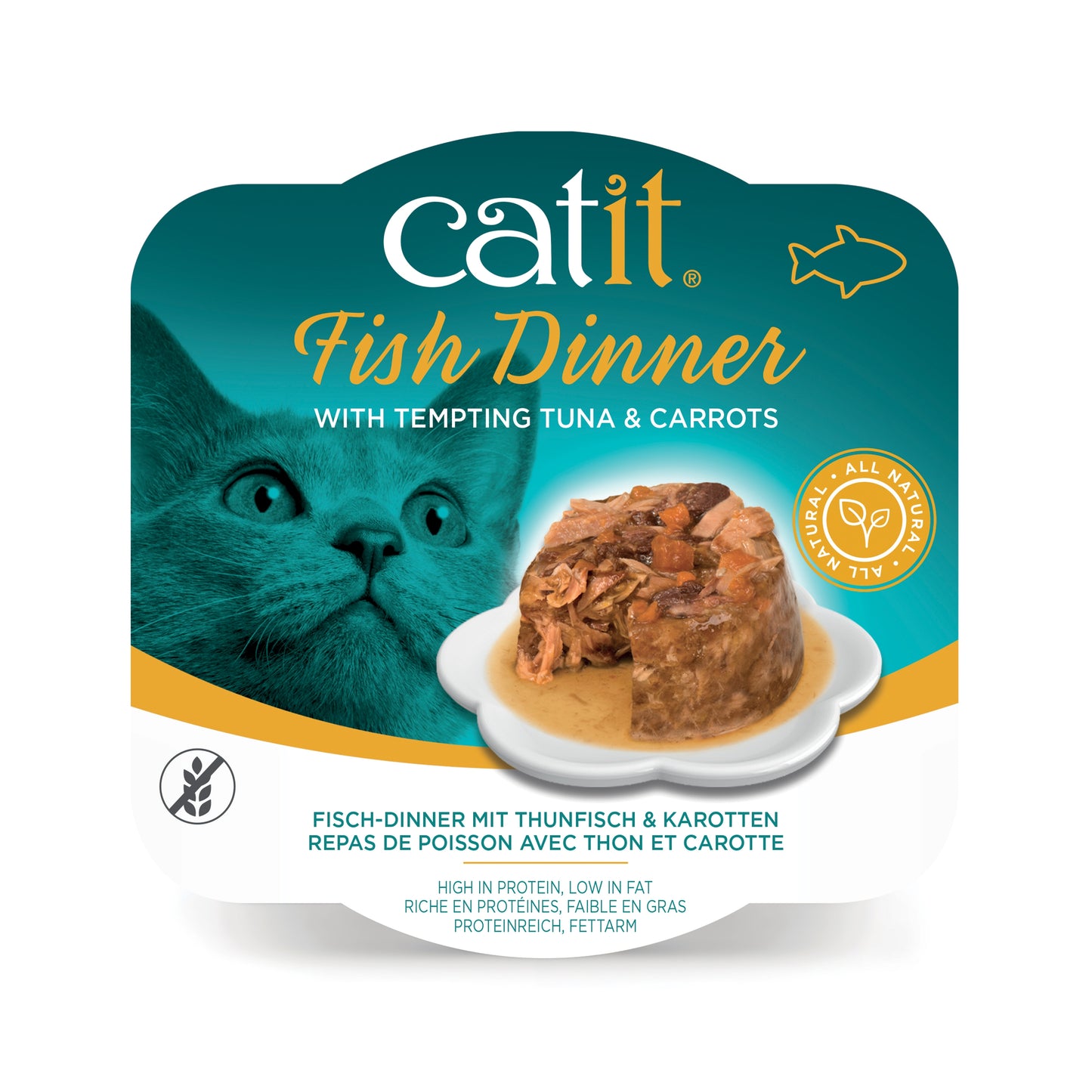 Catit Fish Dinner, Tuna & Carrot 80 g, 6pcs/box
