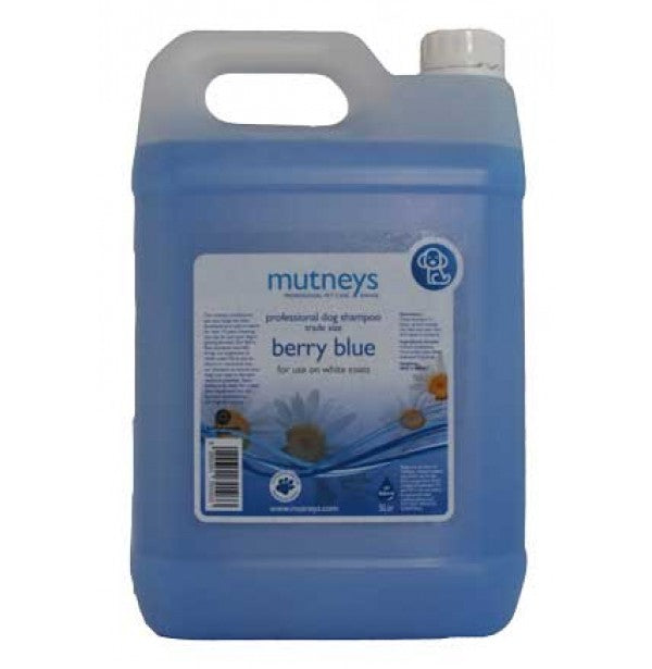 Mutneys Berry Blue Shampoo (white dogs) 5ltr