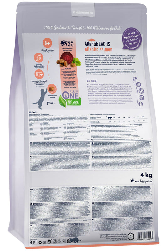 Happy Cat Senior Atlantic Salmon 4 Kg