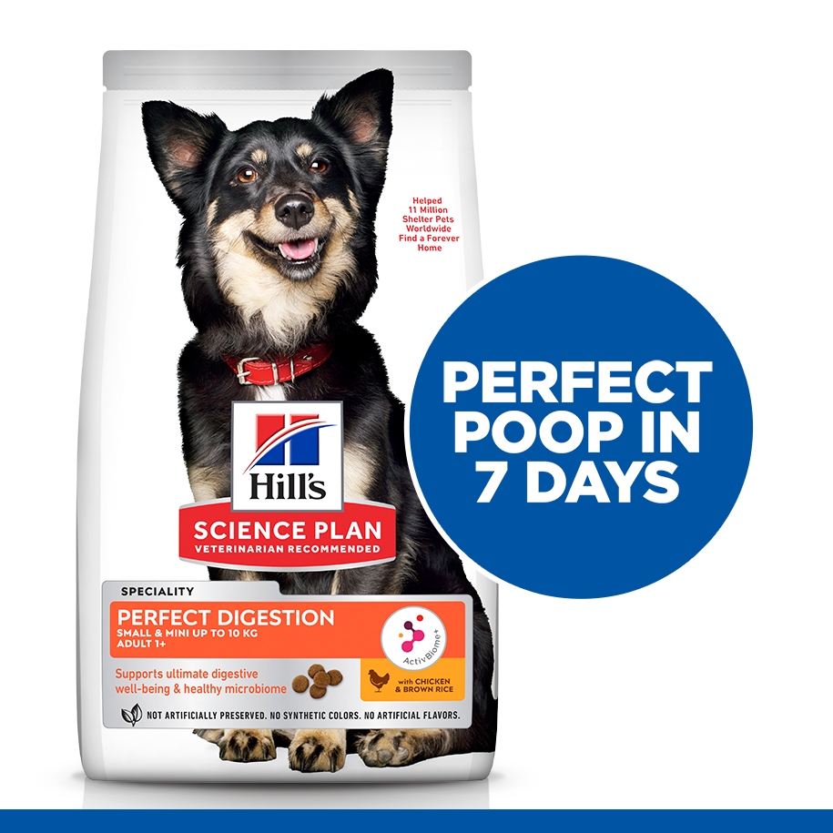 Hill’s Science Plan Perfect Digestion Small & Mini Adult 1+ Dog Food With Chicken & Brown Rice 3 Kg