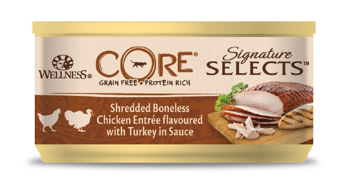 Wellness CORE Signature Selects Shredded Chicken & Turkey, 79g Pack of 24