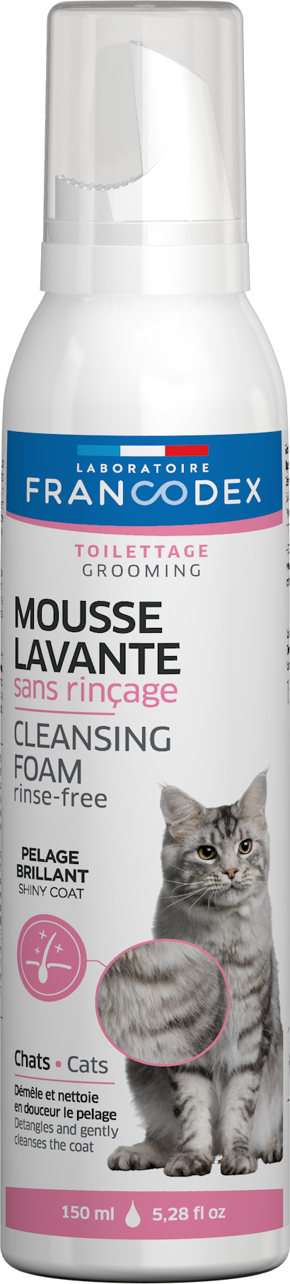 Francodex Rinse-Free Cleansing Foam For Cats 150ml