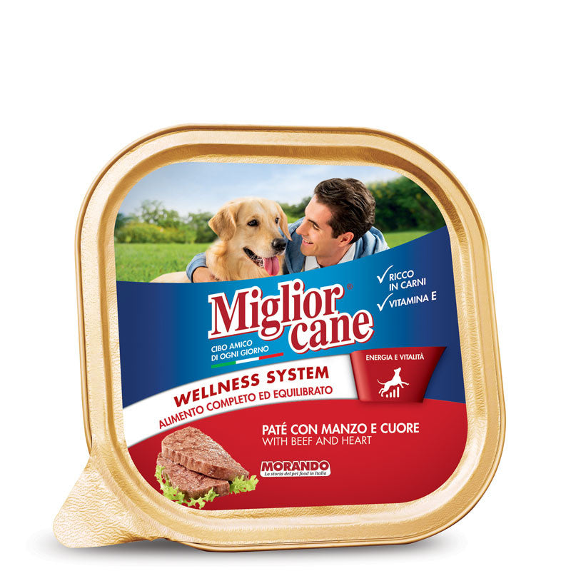 Miglior Cane Pate With Beef & Heart Dog Wet Food, 150g, Pack of 22