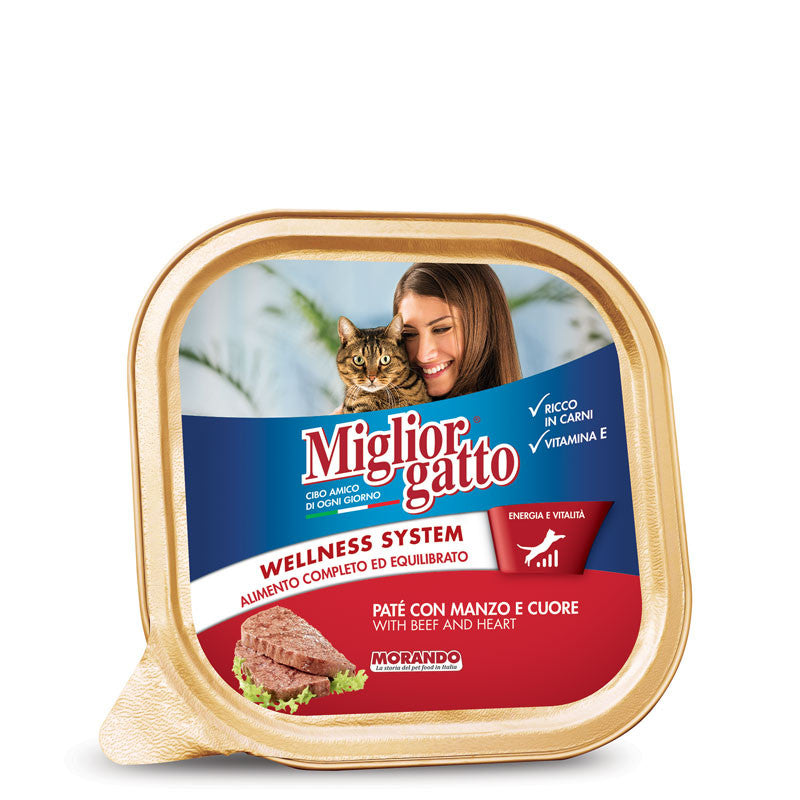 Miglior Gatoo Paté with Beef & Heart Cat Wet Food, 100g, Pack of 32