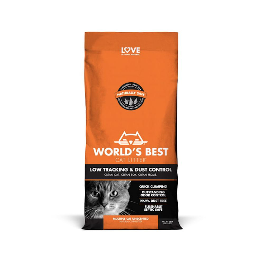 World's Best Cat Litter Low Tracking & Dust Control Cat Litter - 12.7 Kg