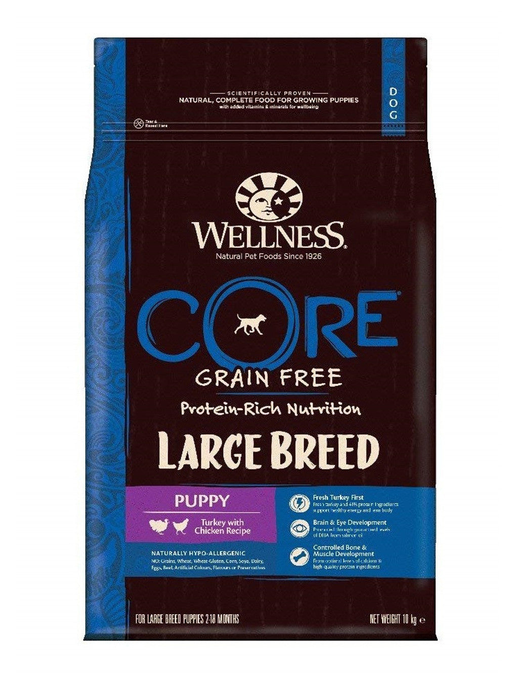 Wellness CORE Puppy Turkey with Chicken Recipe Large Breed Dog Dry Food, 10 Kg