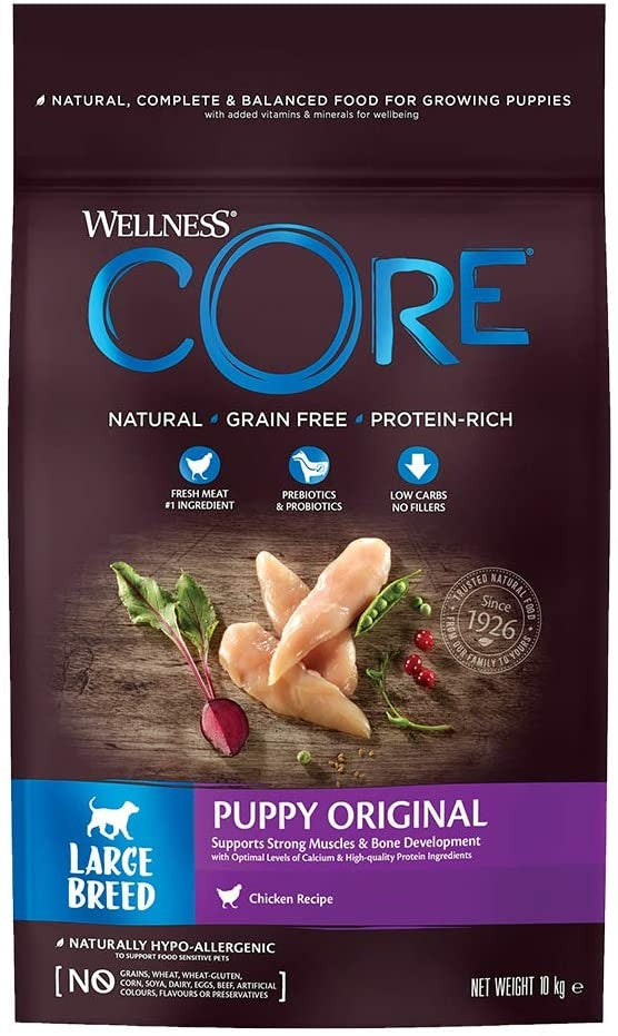 Wellness CORE Puppy Turkey with Chicken Recipe Large Breed Dog Dry Food, 10 Kg