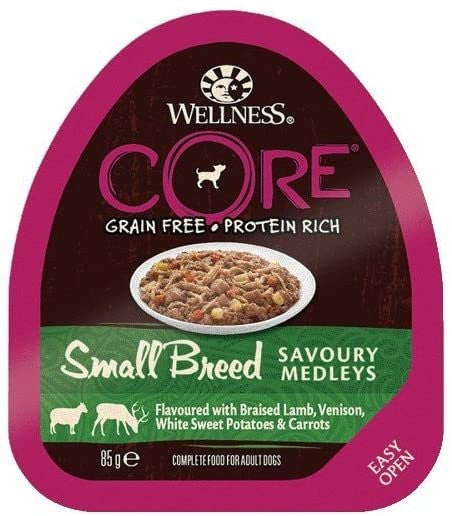 Wellness CORE Small Breed Savoury Medleys Flavoured with Lamb, Venison, White Sweet Potatoes & Carrots, 85 g