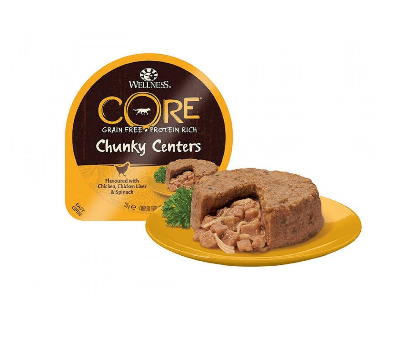 Wellness CORE Chunky Centers Chicken, Chicken Liver And Spinach, 170g