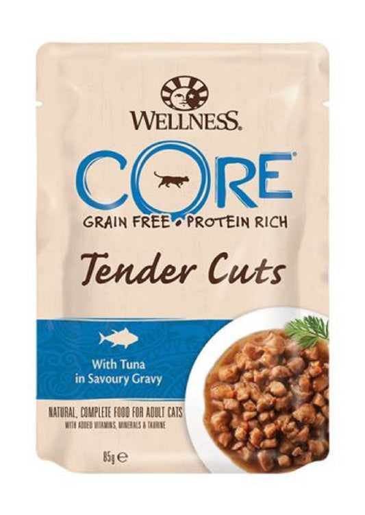 Wellness CORE Tender Cuts with Tuna in Gravy, 85g Pack of 24