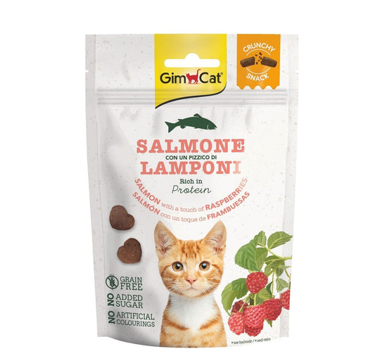 GimCat Crunchy Snacks Salmon & Raspberry, 50g