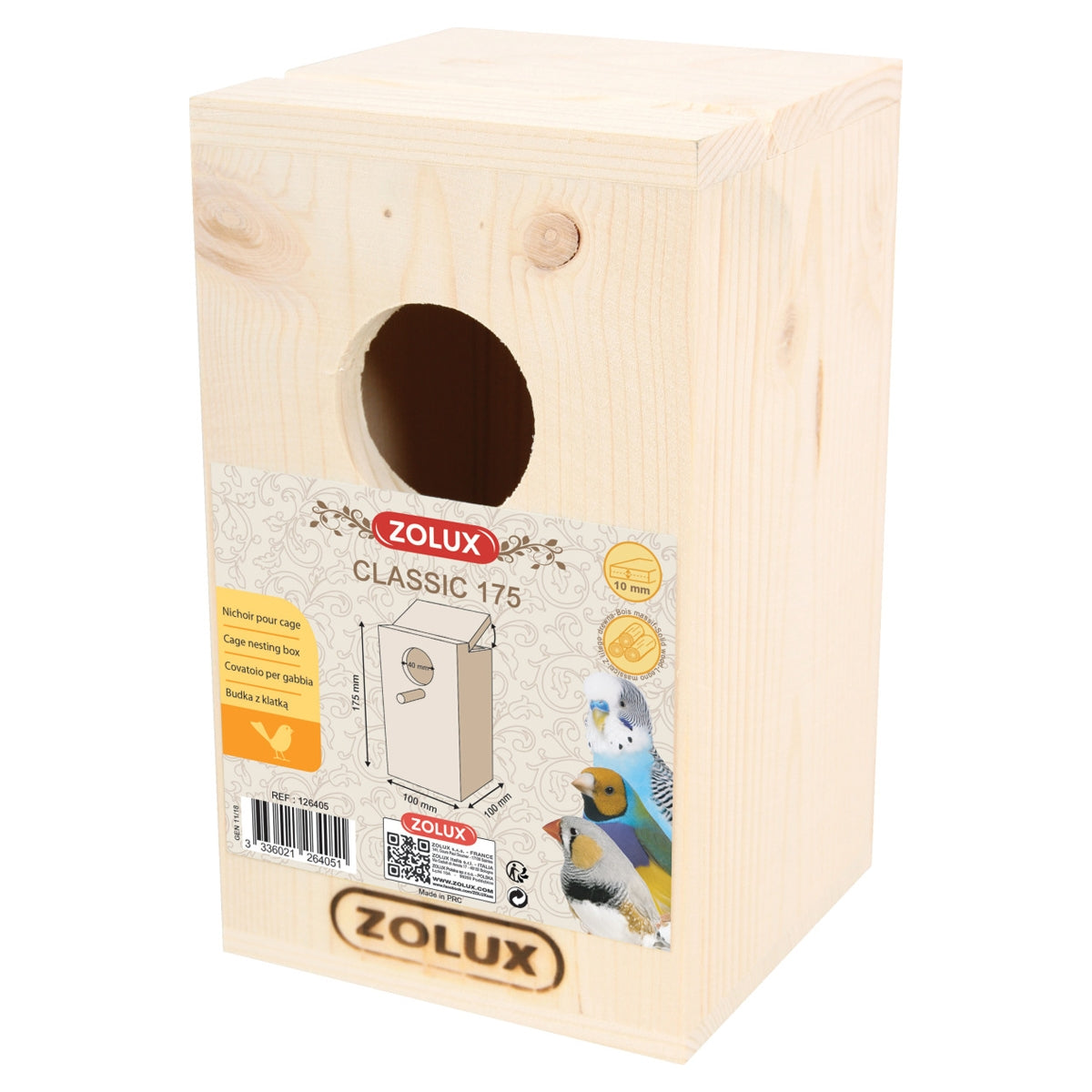 Bird Nesting Box - Classic 175, Zolux