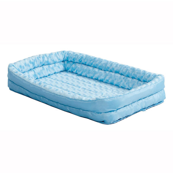 Quiet Time Powder Blue Fashion Double Bolster Bed 18"