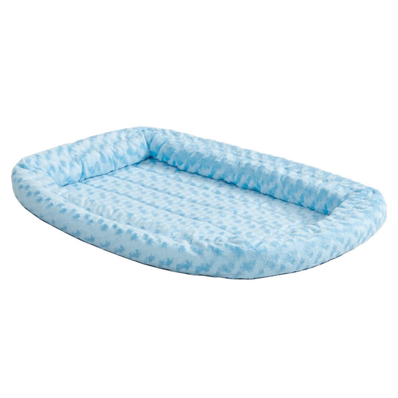 Quiet Time Powder Blue Fashion Double Bolster Bed 24"