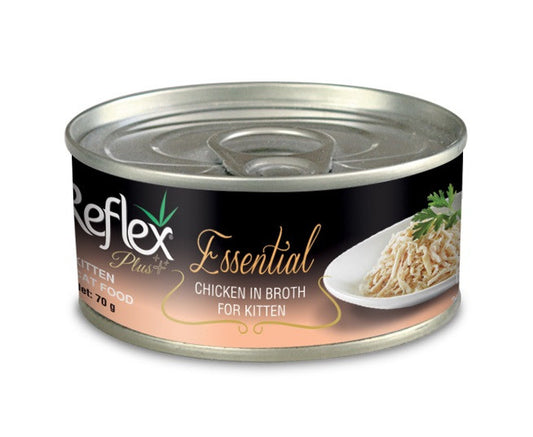 Reflex Plus Essential Chicken in Broth for Kitten Wet Food, 70g