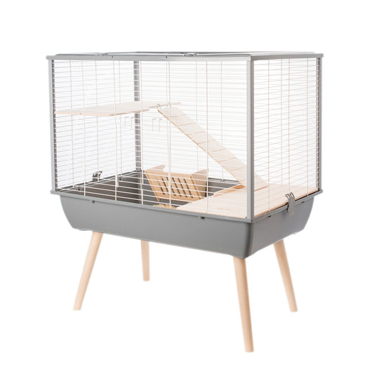 NEO MUKI LARGE RODENT CAGE - GREY