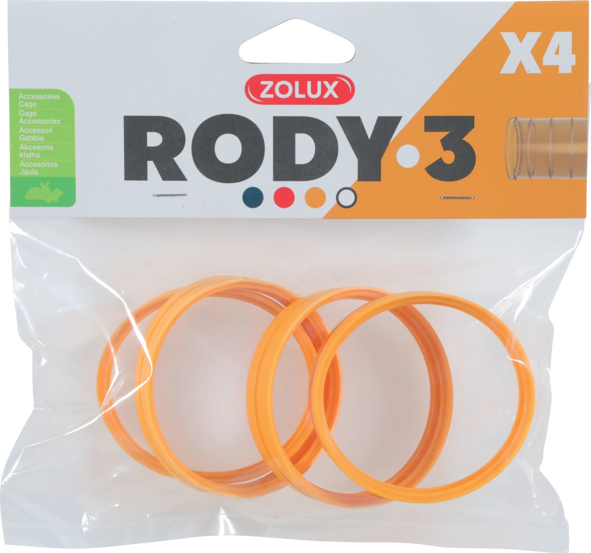 RODY.3 CONNECTOR RING BANANA x4 - YELLOW