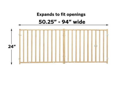 24″ Wood Extra-Wide Pet Gate