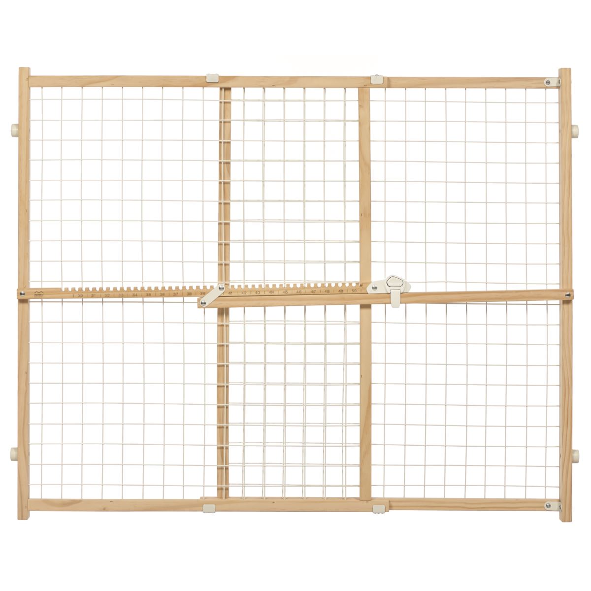 Wood and Wire Mesh Pet Gate