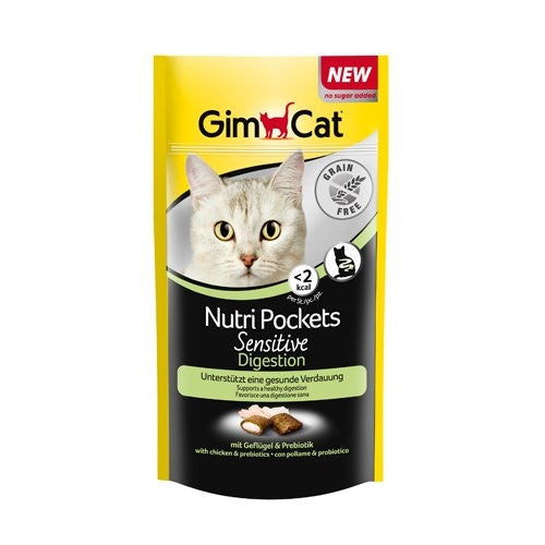 GimCat Nutri Pockets Sensitive Digestion Treat, 50g