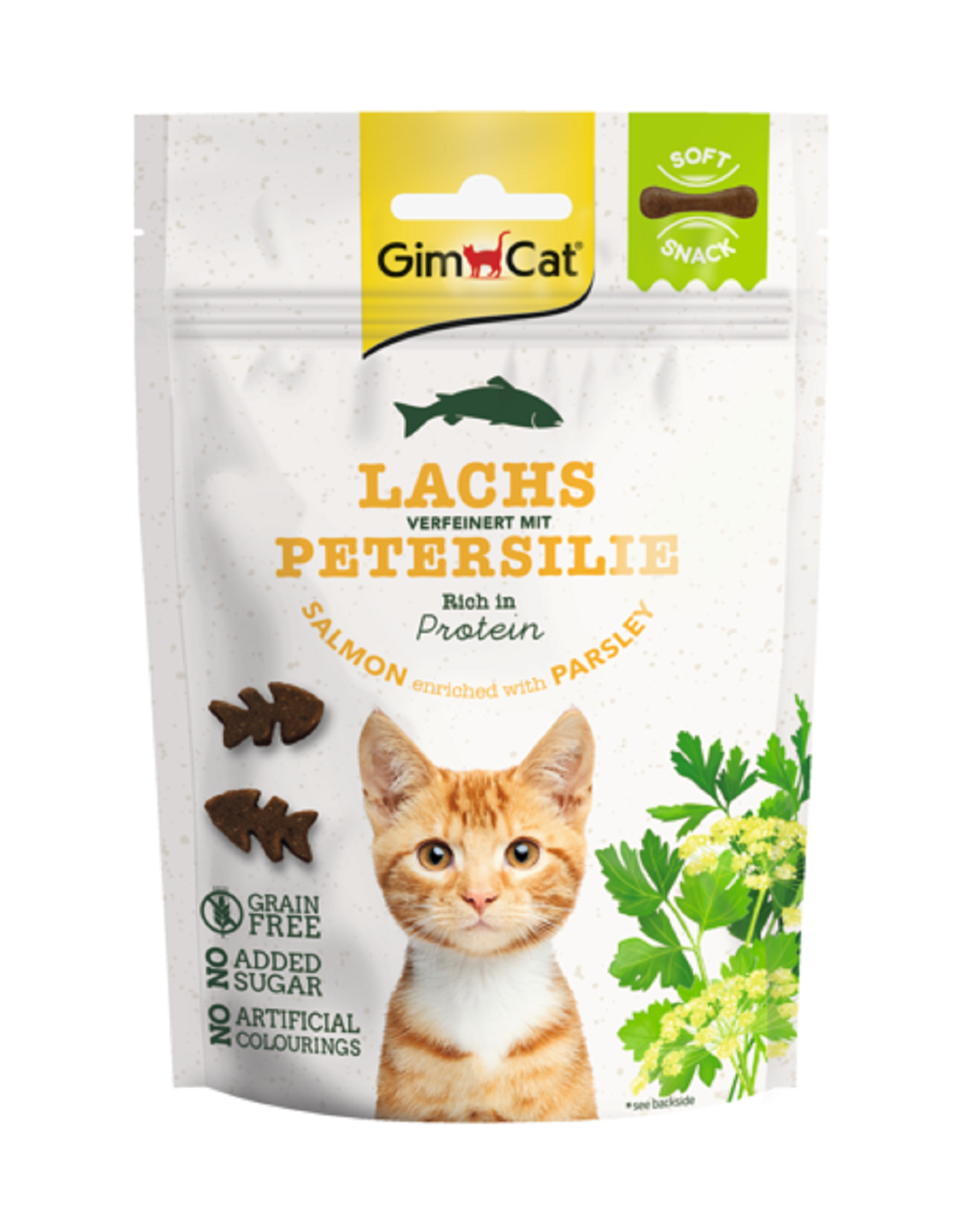 Gimcat Soft Snacks Salmon & Parsley Cat Treats, 60 g