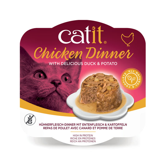 Catit Chicken Dinner, Duck & Potato 80 g, 6pcs/box