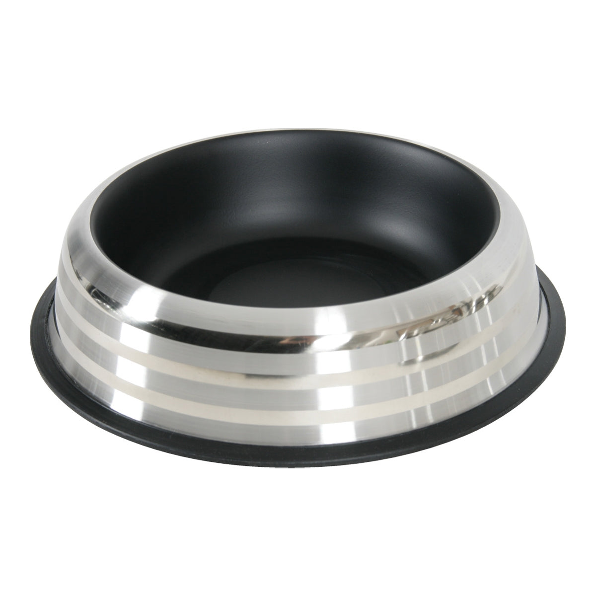 Merenda Stainless Non-Slip Dog Bowl - Black 1.85L