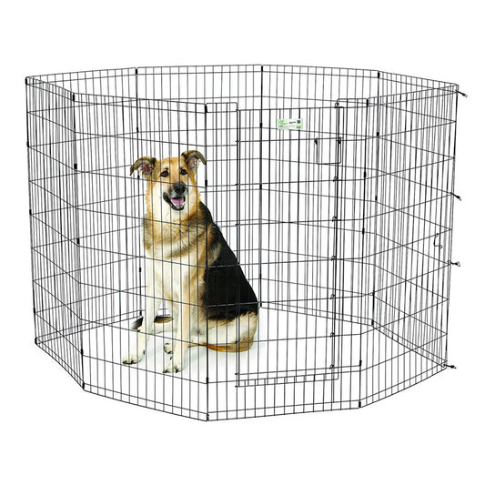 Exercise Pen with Full Max Lock Door 48" Black