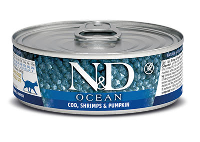 Farmina N&D Wet Ocean Cat Tuna Cod Shrimp & Pumpkin, 80g