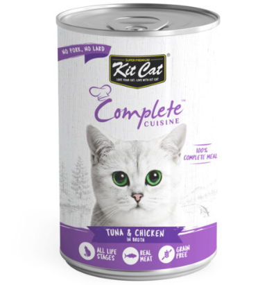 Kit Cat Complete Cuisine Tuna and Chicken In Broth 150g