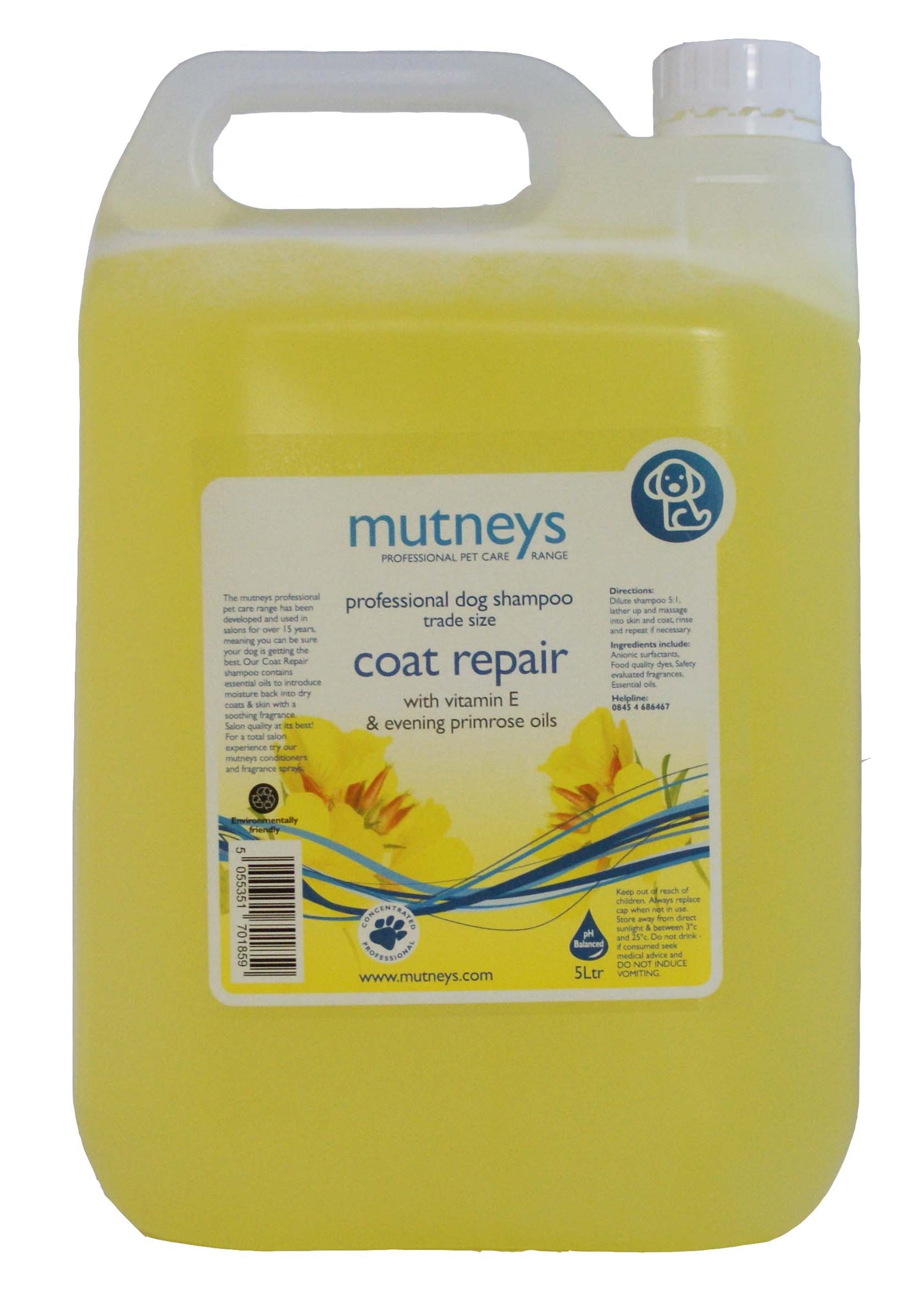 Mutneys Coat Repair Shampoo with evening primrose oil 5ltr