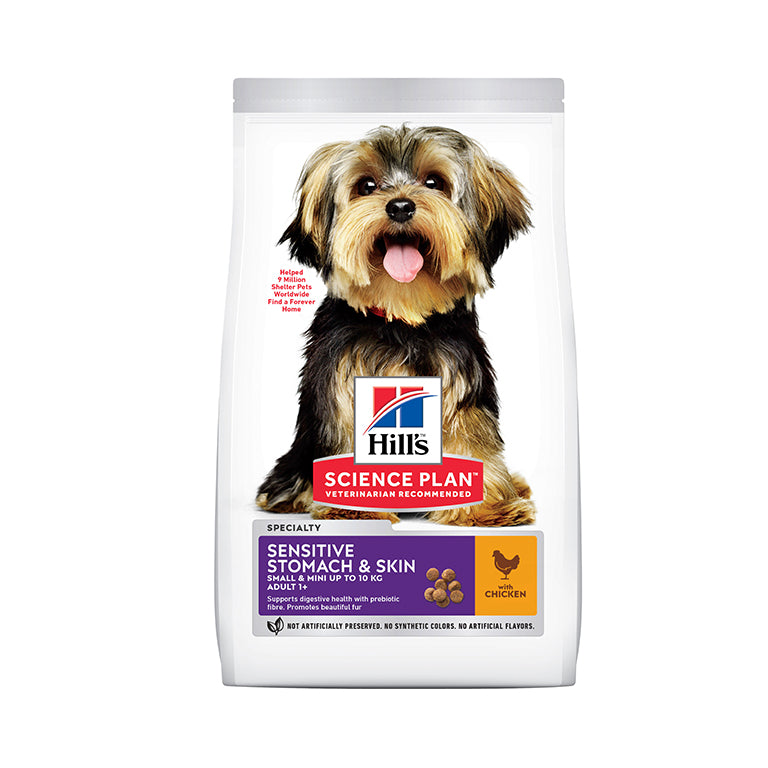 Hill’s Science Plan Sensitive Stomach & Skin Small & Mini Adult Dog Food With Chicken (1.5kg)