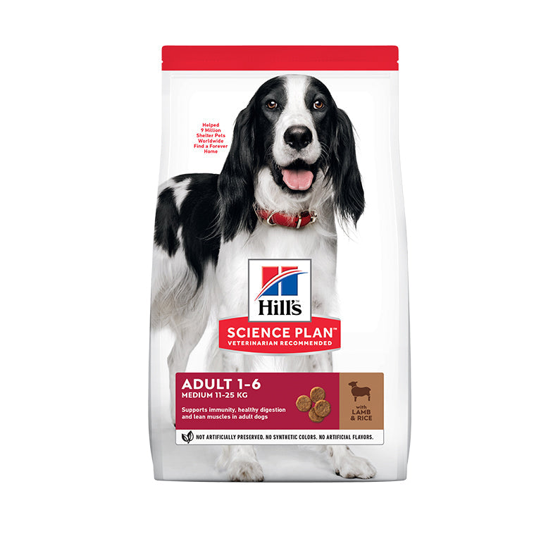 Hill’s Science Plan Medium Adult Dog Food With Lamb & Rice 14kg