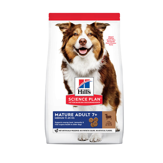 Hill’s Science Plan Medium Mature Adult 7+ Dog Food With Lamb & Rice 2.5 Kg