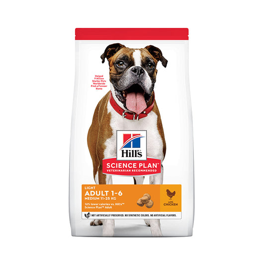 Hill’s Science Plan Light Medium Adult Dog Food With Chicken (14kg)