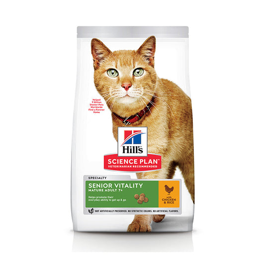 Hill’s Science Plan Senior Vitality Mature Adult 7+ Cat Food With Chicken & Rice 1.5 Kg