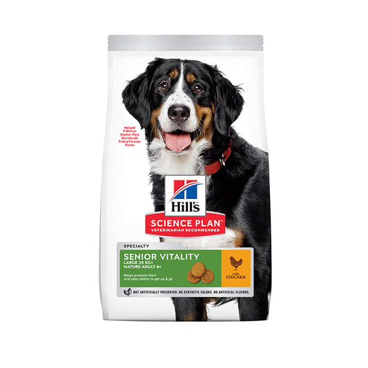 Hill’s Science Plan Senior Vitality Large Breed Mature Adult 6+ Dog Food With Chicken & Rice 2.5kg