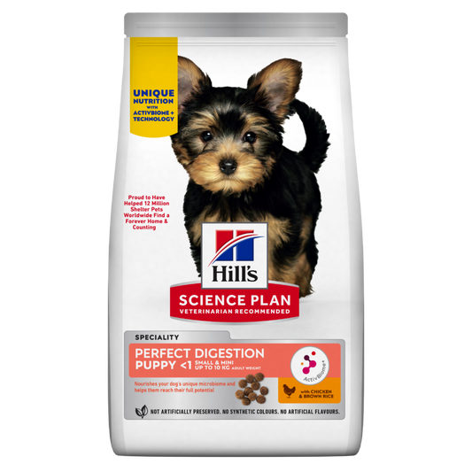 Hill’s Science Plan PERFECT DIGESTION SMALL & MINI PUPPY DRY FOOD (1.5kg)