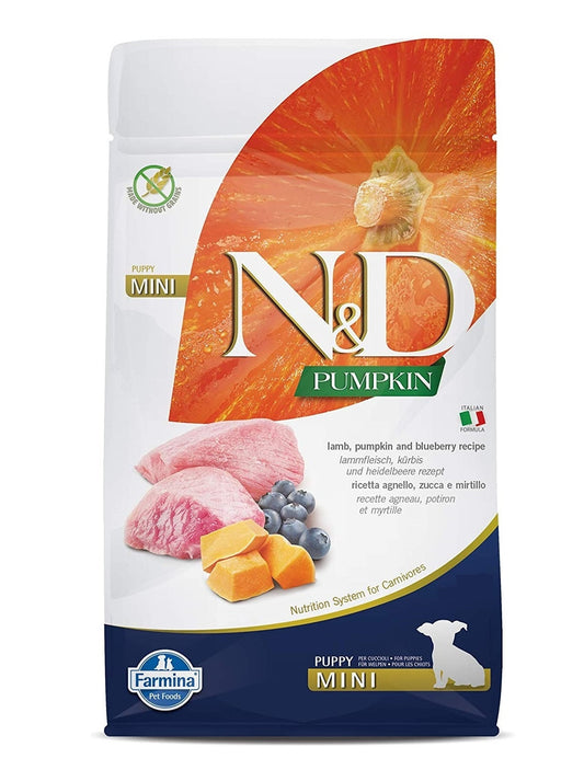 Farmina N&D Pumpkin Lamb & Blueberry Puppy Mini Dry Dog Food, 2.5 Kg