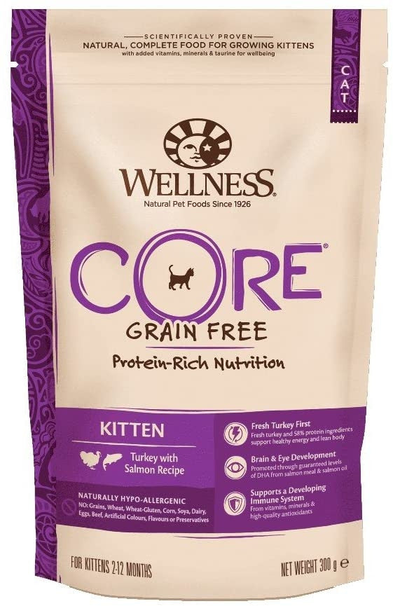 Wellness CORE Turkey with Salmon Recipe Dry Kitten Food, 300g