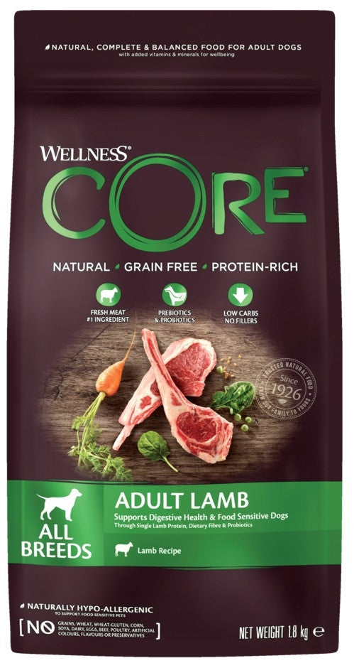 Wellness CORE Adult Lamb Recipe All Breeds Dry Dog Food, 1.8 Kg