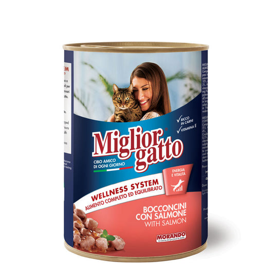 Migliorgatto Chunks With Salmon Cat Food, 405g