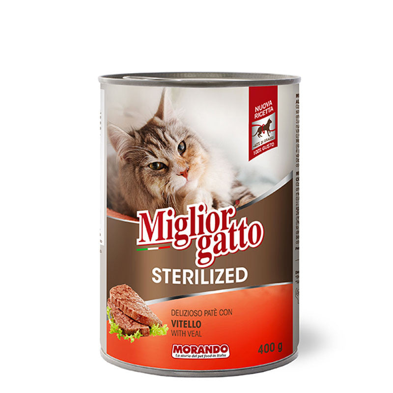 Migliorgatto Sterilized Veal Cat Wet Food, 400g