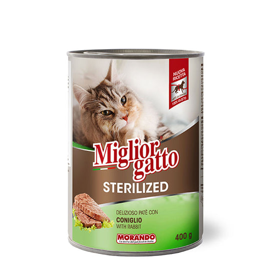 Migliorgatto Sterilsed Rabbit Cat Wet Food, 400g