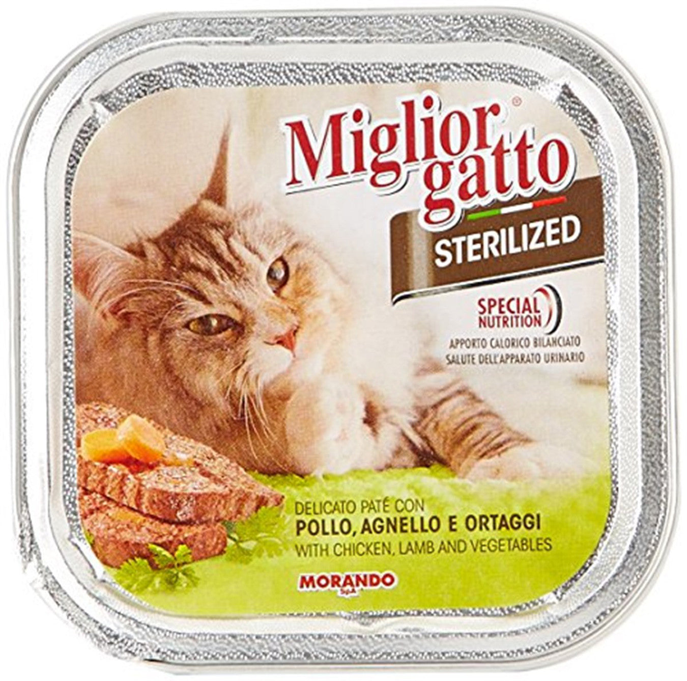 Miglior Gatto Sterilized with Chicken, Lamb & Vegetables Cat Food, 100g, Pack of 24