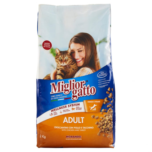 Miglior Croquettes with Chicken And Turkey Cat Dry Food, 2Kg