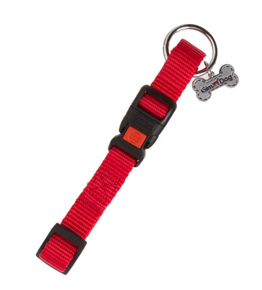 Gimdog Adjustable Collar Dog Nylon, Red