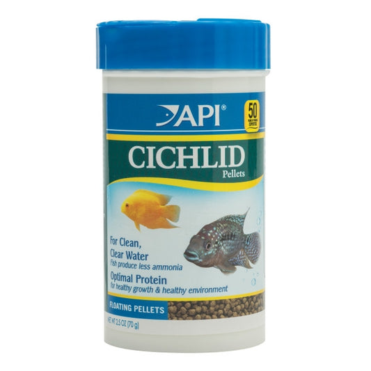 API Pellets Cichlid Fish Food, 2.5 OZ