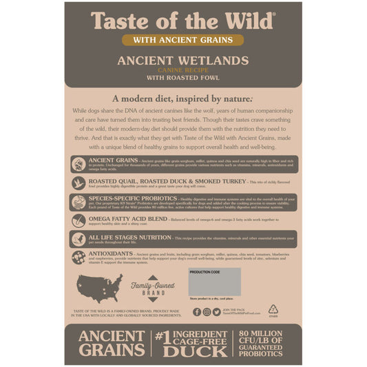 Taste of The Wild, Ancient Wetlands Canine Recipe 12.7 Kg