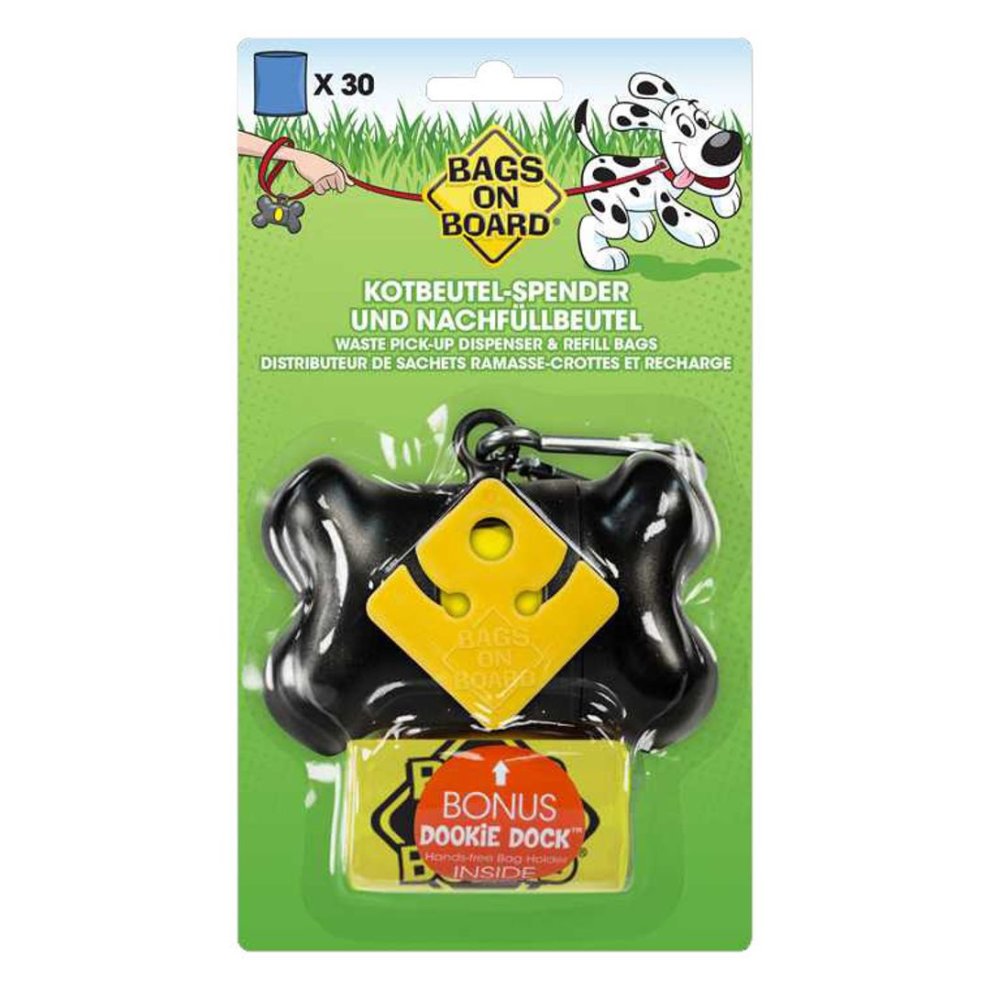 BOB Dispenser Bone Black (30 bags)